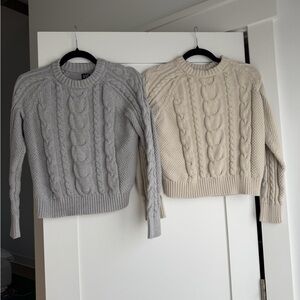 2 Cable Knits Gap Sweaters 100% Cotton